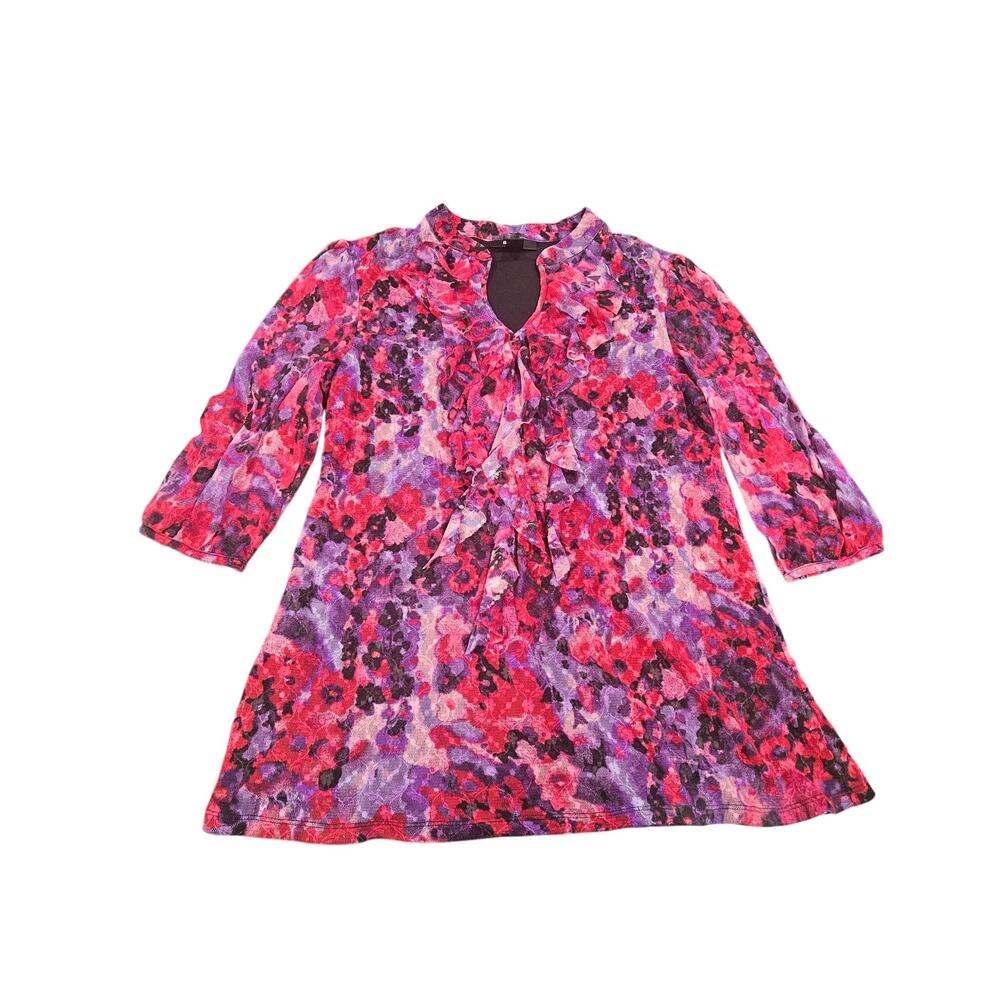 Style & Co Whimsygoth Floral Mesh Tunic Y2K Revival Dark Romantic XL Top Women's